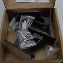 CIEMGNZOC 6-Pack Curtain Bracket Holders, Universal Self-Adhesive Wall Mounts, Fits 0.6'' to 1.5'' Rods, Black