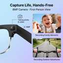 AI Smart Glasses with Camera & Video 1080P HD, Wearable Video Recording Glasses, Hands-Free First-Person View for Live Vlog, Travel and Sports