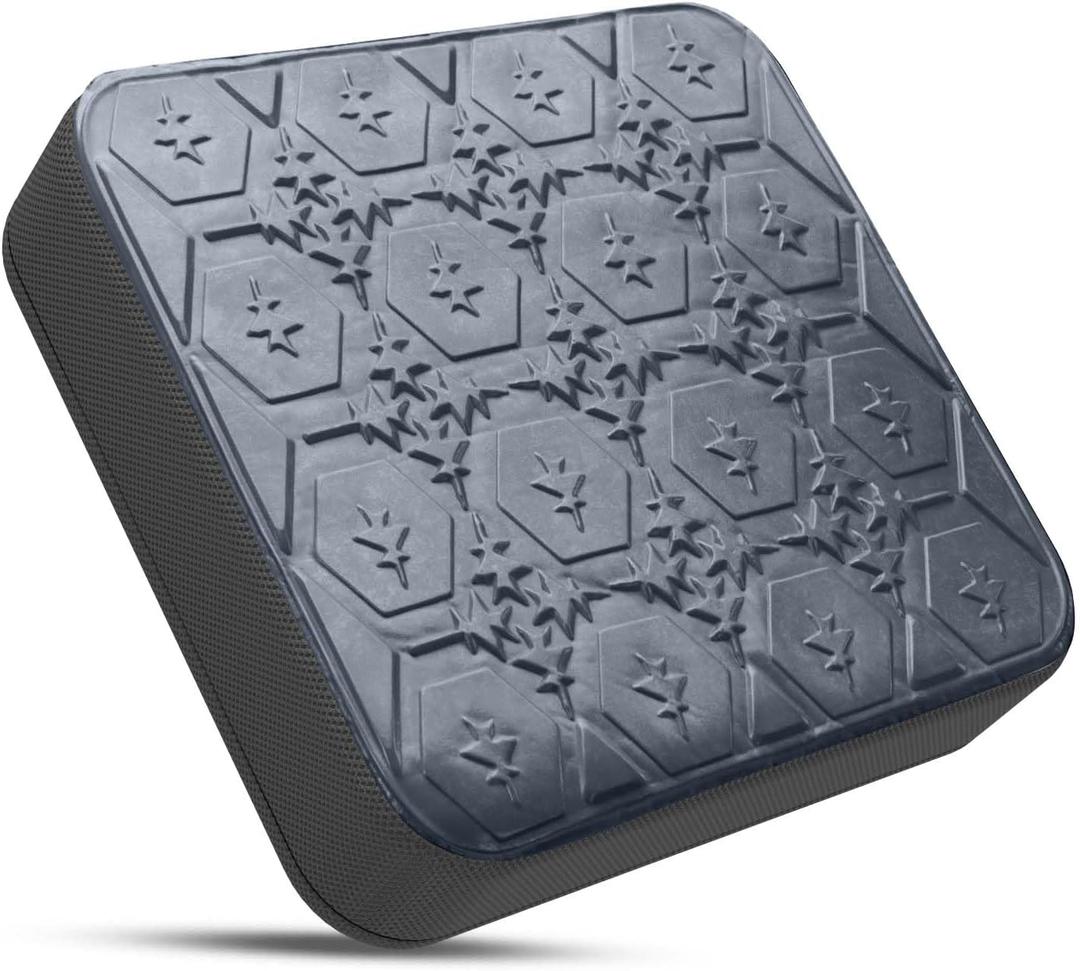 Large Seat Cushion, Dual-Layer Gel & Memory Foam Office Chair Cushion for Long Sitting, Keep Cooling & Soft 19.7 inch Seat Pad for Office Chairs (Super Lager Size (19.7"), Gray)