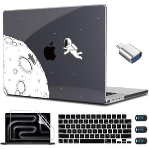 CISSOOK Case for MacBook Pro 14 Inch M5 M4 M3 M2 M1 Chip 2025 2024 2023 2022 2021 Release Model A3434 A3112 A3185 A3401 A2992 A2918 A2779 A2442, Hard Shell Cover for MacBook Pro 14 - Astronaut