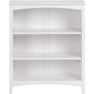 Shaker Style 3 Shelf Bookcase / Solid Wood / 36" High / Adjustable Shelving / Closed Back / Display Bookshelf for Living Room, Bedroom, Home and Office, White