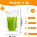 200 Pack Reusable Plastic Flasks, 8 Oz Leak-Proof Drink Pouches Bulk, Food Grade Juice Squeeze Pouches Bags with 20 Funnels for Outdoors, Travel, Concerts, Hot & Cold Beverage