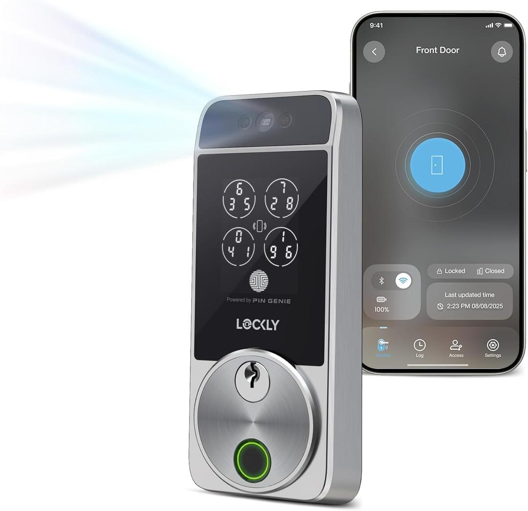 Lockly Visage Zeno Series Smart Lock with Facial Recognition, Fingerprint