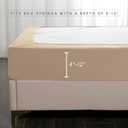 Elegant Comfort Box Spring Cover - Stretchy and Snug Fit Wrap Around 4 Sides Bed Skirt - Jersey Knit, Sleek Alternative for Bed Skirt, Soft and Smooth Fits Box Springs up to 12", King Beige