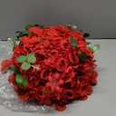 6pcs Wedding centerpieces for Tables 15.8" Red Artificial Flowers Rose Ball Arrangements Silk Flower Balls Floral for Wedding Christmas Party Table Home Decor (6, Red, 15.8'' Diam)
