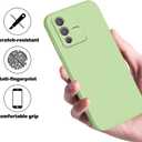 Compatible with Vivo V23 5G Case Silicone Liquid Dark Green, Soft Smooth Touch for Vivo V23 5G Phone Case Silicone Shockproof Thin Cover (Green)