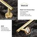 QOGRISUN Brass Towel Bar for Bathroom,Gold Towel Holder Heavy Duty, Modern Brass Bathroom Accessories Wall Mounted,24-Inches Total Length, Brushed Brass