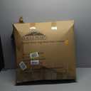 EAGLE PEAK Tufted Outdoor/Indoor High Back Patio Chair Cushions, Set of 2, 46'' x 22'', Beige Stripe