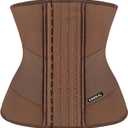 KIMIKAL Women Waist Trainer Corset Belt: Under Clothes Sport Tummy Control Long Torso Shapewear (Medium, Brown)