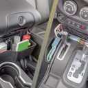 PIMCAR 2PCS Tray Compatible with 2011-2018 Jeep Wrangler JK/JKU Gear Shift Side Organizer and Center Console Hanging Storage Box, Unlimited Sahara Rubicon Sport Willy Interior Accessories