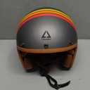 TRIANGLE 3/4 Motorcycle Helmet,Retro Open Face Adults Helmets with Visor,Half Face Moped Helmet for Men & Women,DOT Approved Helmets for Cruiser Scooter(M)