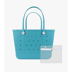 Bag, 18.9" x 9.4" x 13.8" Waterproof Beach Totes with Zipper Pocket, Durable Open Travel Handbag