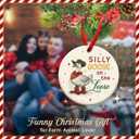 2 x Funny Goose Christmas Ornament - Silly Goose On The Loose Ceramic Ornament, Cute Farm Animal Gifts - Funny Duck Xmas Tree Hanging Decor, Ideas for Friends, Coworkers