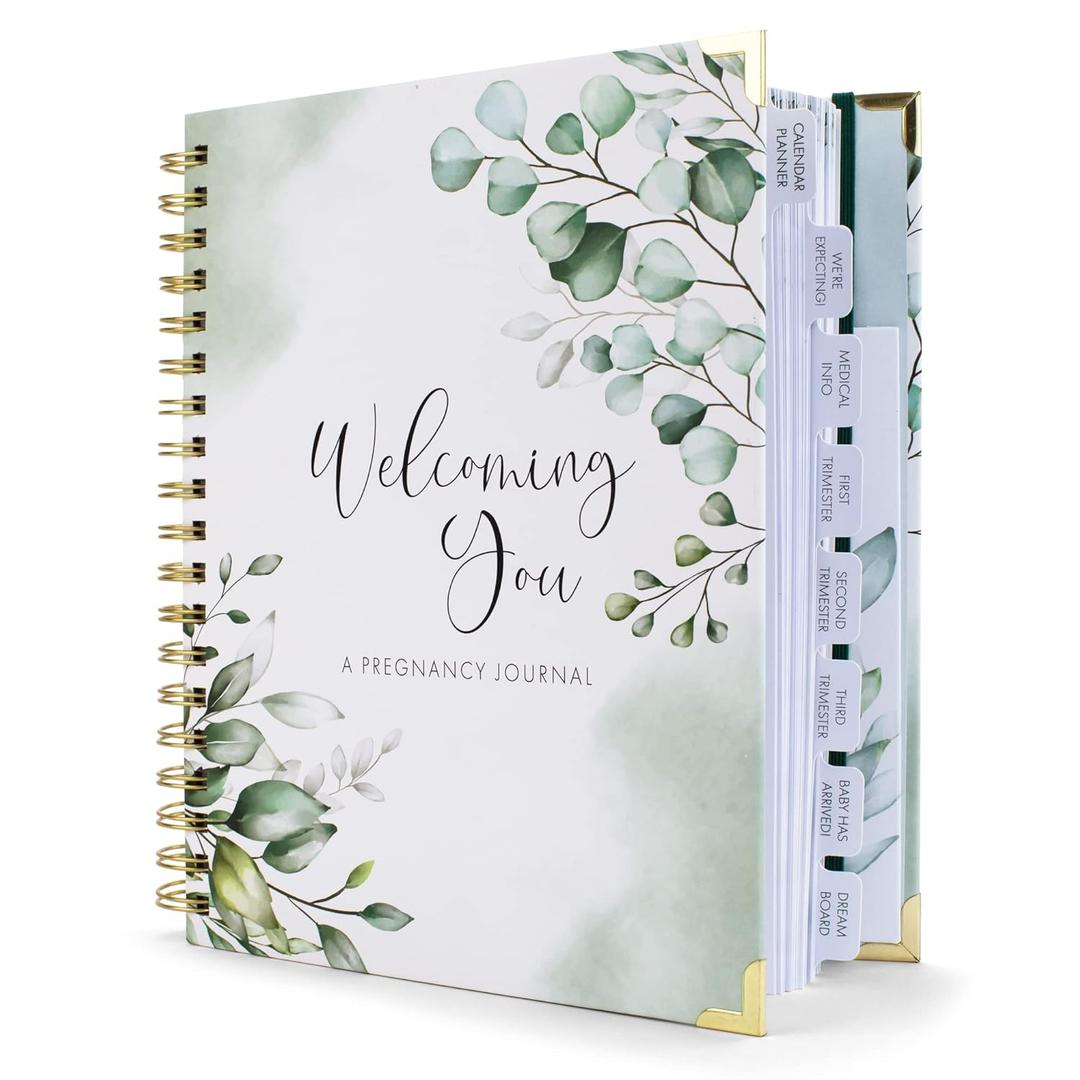 ZICOTO Pregnancy Journal and Memory Book with Stickers and Keepsake Pocket - Lovely Must Have Gift for First Time Moms to Be - The Perfect Planner to Track Your Little Ones Life-Changing Journey
