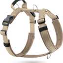 No Pull Dog Harness with Handle, Soft Mesh Padded Adjustable for Small Medium Large Dogs | Reflective Easy Walk Harness with Front Clip for Training, Running & Outdoor (Beige, S)