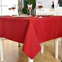 Red Rectangle Tablecloth Waterproof Stain Resistant Wrinkle Free Table Cloth 210GSM Polyester Wipeable Table Cover for Party, Banquet, Indoor and Outdoor use - Rectangular/Oblong, 60 x 84 inch