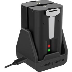 2 Pack Replacement Battery for Ring Doorbell - 7200mAh Rechargeable Quick Release Batteries with Charger Station for Ring Doorbell Stick Up Cam Spotlight Cam and Other Cam, Long-Lasting Life