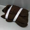 WDCOZY Chunky Cable Knit Throw Blanket Super Soft Warm Knitted Throw Blanket for Couch, Sofa, Chair, Bed Lightweight Breathable Cozy Comfortable Home Decorative Brown Chocolate Coffee 50x60 Inches