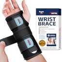 FEATOL Wrist Brace for Sprained Wrist, Wrist Support Brace Sleeping with Metal Splints Right Hand, X/ Small for Women and Men, Adjustable Hand Support for Tendonitis, Arthritis, Injuries