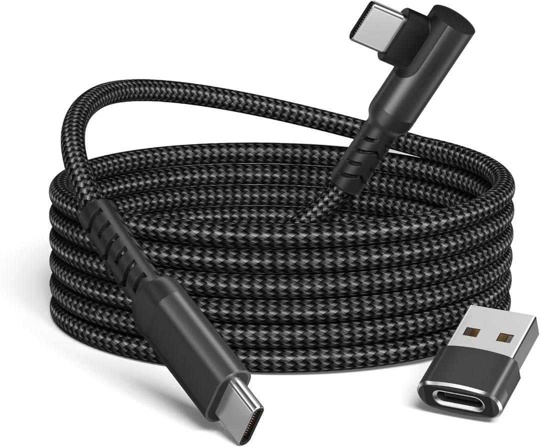Basesailor USB C to Type C 60W Cable 6.6FT with USB A Adapter,90 Degree Fast Charging PD Charger Cord for MacBook Pro,iPad 10th Air 5th 4th Mini 6 6th Generation,Samsung Galaxy S23 S21 S22,Z Flip 5