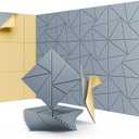 12 Pack Acoustic Panels, Sound Proof Foam Panels for Walls, Self-Adhesive High Density Soundproof Wall Panels, 12" X 12" X 0.4", Sound Absorbing Panels for Home, Studio, Office (Smoky Gray)