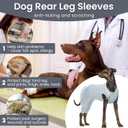 Nanaki Dog Wound Care Shirt,Dog Leg Sleeve to Stop Licking Rear Leg and Abdomen,Pet Surgery Suit Female Spay,Dogs Onesie for Surgery Female Male,Pet Surgical Recovery Suit Female Wound Heal Clothes, Medium