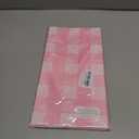 Kesfey 3 Packs Pink Gingham Tablecloth Pink and White Checkered Tablecloths 54 x 108 Inches Disposable Plastic Gingham Tablecovers Waterproof Rectangle Picnic Table Covers for Birthday Party Supplies