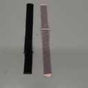 Quick Release Nylon Watch Band 18mm 20mm 22mm for Women Men Nylon Sport Loop Watch Straps Adjustable Breathable Replacement Bands, 2 PCS (Black and Pink)