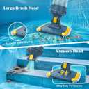 Vucaki 5-in-1 Handheld Pool Vacuum with 10.8FT Telescopic Pole – 14" Wheel Vacuum Head, 18.9GPM Suction, 70Min Runtime, Heavy Duty Pool Vacuum Cleaner for Inground & Above Ground Pools and Spas