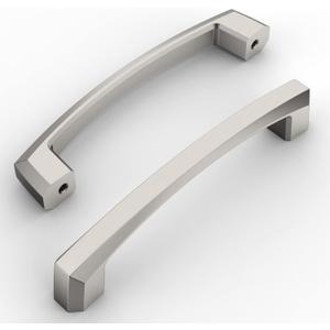 Amerdeco 10 Pack Brushed Satin Nickel Cabinet Pulls 4 Inch(102MM) Hole Centers Kitchen Cabinet Handles Hardware Kitchen Handles for Cabinets Cupboard Handles Drawer Pulls ZH0032