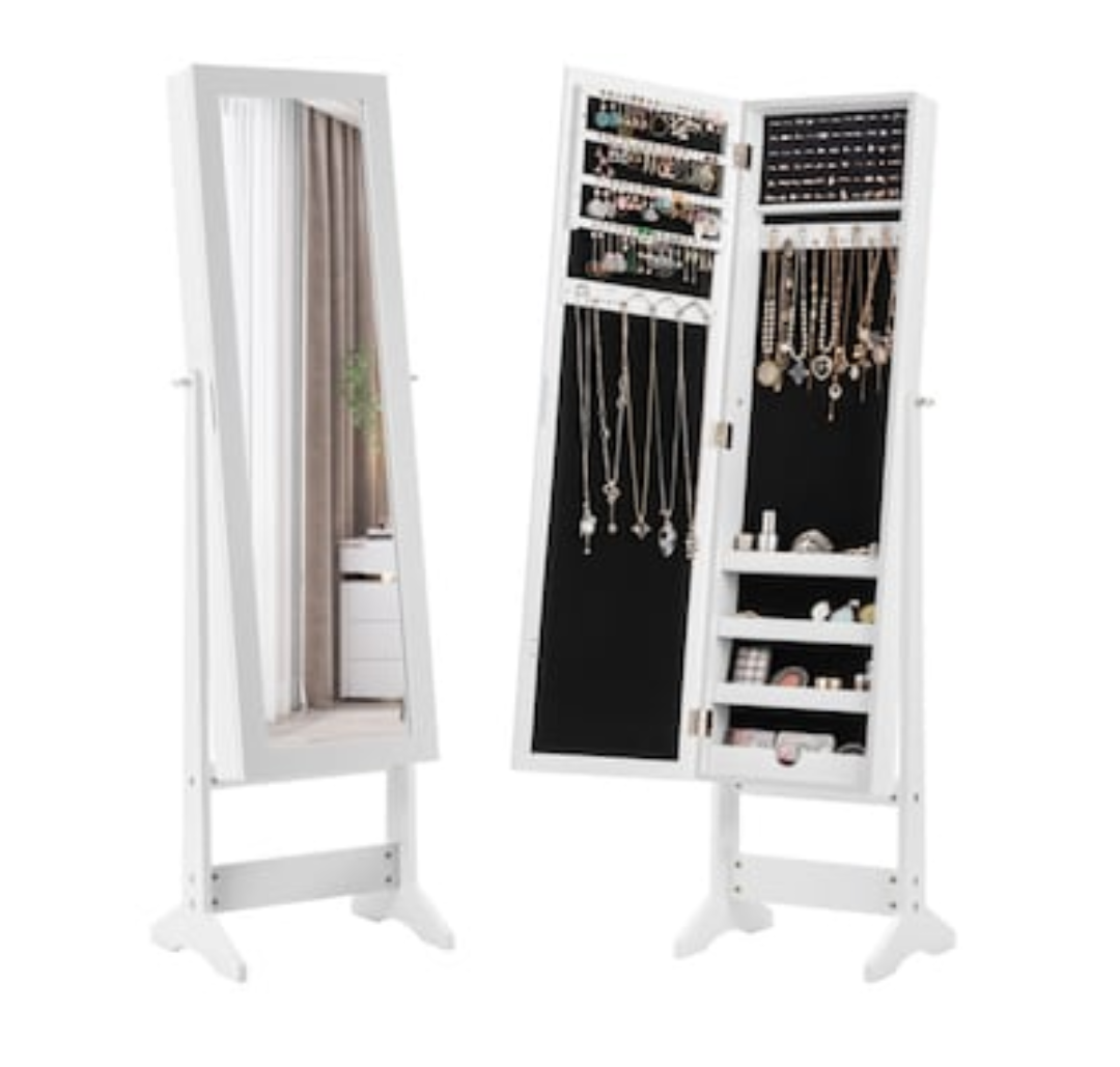 Mondawe White Jewelry Armoire