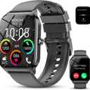 Smart Watch for Men Women, 1.85" HD Fitness Tracker with Bluetooth Calls/AI Voice Control, IP68 Waterproof, 115+Sports Modes, 24/7 Heart Rate/Sleep Fitness Watch Compatible with iOS/Android Grey
