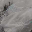 15.75" Wide 3 Yard White Eyelash Lace Fabric Lace Ribbon with Floral Pattern for Wedding, Sewing, DIY Crafting, Home Decor (White)