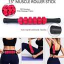 JOYENERGY 5 in 1 Foam Roller Set, Trigger Point Foam Roller Patented, Massage Stick, Massage Ball, Resistance Band for Deep Muscle Massage Pilates Yoga, Fitness Exercise for Whole Body