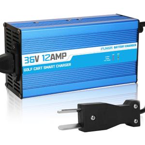 12 Amp 36 Volt Golf Cart Battery Charger for Yamaha EZGO (Lead-Acid) Club Car,12 Amp Smart Charger with Trickle Charge,Crowfoot Plug,36 Volt Golf cart Charger