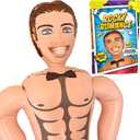 Inflatable Party Doll Display Figure with Sash – 59 Inch Life Size Blow Up Event Prop for Bachelorette Parties & Celebrations – Funny Male Character for Photo Booths