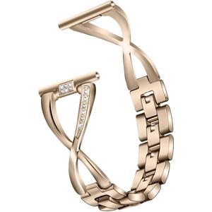 NineHorse Compatible with AGPTEK LW11 Band for Women 22MM Metal Stainless Steel Bracelet Smart Watch Bands Straps Adjustable Wristband for AGPTEK LW11