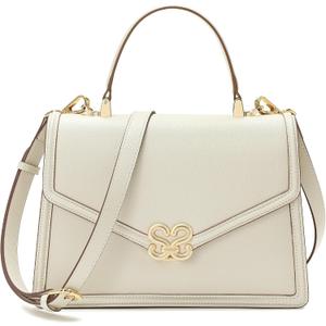 Top Handle Bag, Top Handle Purses for Women, Fashion Leather handbag and Tote Bag Elegant Square Bag, White