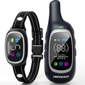 2-in-1 Dog Shock Collar and Bark Collar for Dogs  3300FT Dog Training Collar with Remote, IP67 Waterproof e Collar with Anti-Bark/Beep/Vibration/Shock Modes for Small Medium Large Dog(8-120Lbs) (Black)