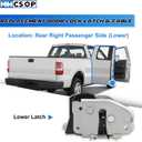 HHCSOP Rear Right Passenger Side Door Lower Lock Latch & Cable Replacement for 1997 1998 1999 2000 2001 2002 2003 2004 Ford F150 F250 HD Super Duty Lobo Heritage Extended Cab Pickup, 6L3Z-18264A00-C