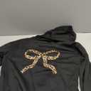 RoseSeek Girl's Bow Cheetah Leopard Hoodies Long Sleeve Pullover Tops Preppy Cute Sweatshirts Hoodies