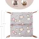 Niteangel Hanging Hammock Nap Sack Swing Bag Pet Sleeper for Ferret Rat Sugar Glider and Other Small Animals (Cream, Star) 23.8"L x 14.3"W x 23.8"Th