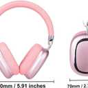 New Wireless Headset, Hifi Clear Call, Comfortable Fit With Head, Foldable, Rotatable, Stretchable. Compatible with Mobile Phones, Computers, MP3 and Other Devices. Wireless Headphones (Pink)