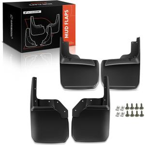 A-Premium Mud Flaps Compatible with Jeep Wrangler 2007-2018 Sport Utility, No Drilling Required Mud Guards with Hardware Accessories, Set of 4 Front and Rear