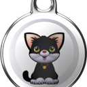 Universal Pet Tracker Smart Tracking Device Anti-Lost Collar for Dogs and Cats Long Battery Life Bluetooth Positioning Global Cross-Border Popular (Round cat)
