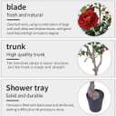 7ft Artificial Camellia Tree | Red Flowers & Green Leaves | Indoor Outdoor Decor, No Maintenance (1 Pack - Red)