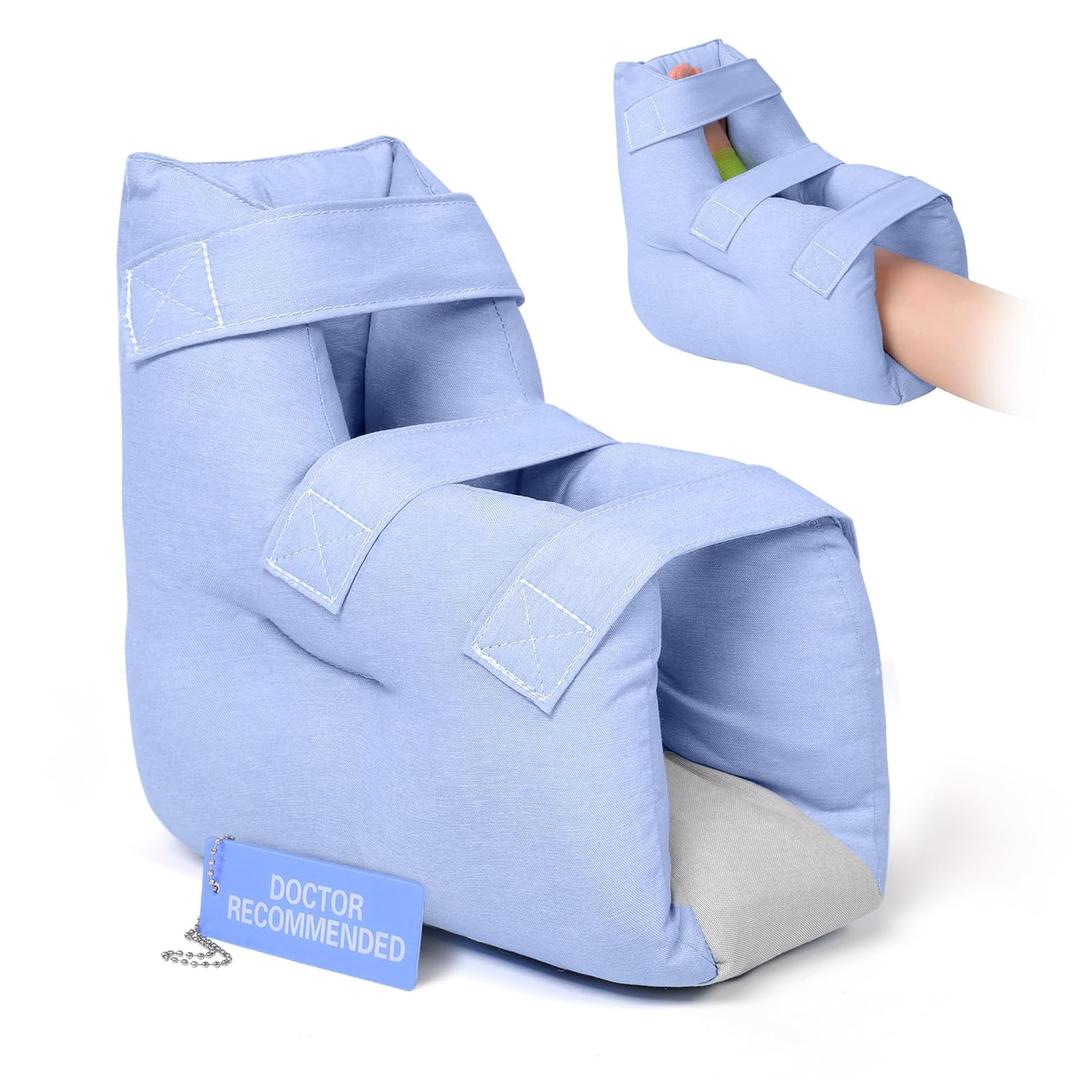 Adjustable Heel Protector Cushion - Pressure Relief & Bedsore Prevention Boot for Elderly Bedridden, Surgery Recovery Foot Support Pillow, Heel Pressure & Deep Tissue Injury Healing Therapy