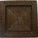 ChargeIt by Jay Square Chargers Set of 4 Decorative Service Plates for Home, Professional Fine Dining Perfect for Events & Dinner Parties -, Brown