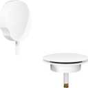 Westbrass Lever Assisted Trim for Cable Drive Bath Waste and Overflow, Powder Coat White, D50TP-50