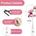 4 Pcs Nurse Badge Reel - Funny Nurse Gifts Silly Goose Badge Reels Retractable, Cute Nursing Badge Holder for Nurses Doctors Student RN LPN CNA MA Medical Worker Teacher ID Name Badge Clip Accessories